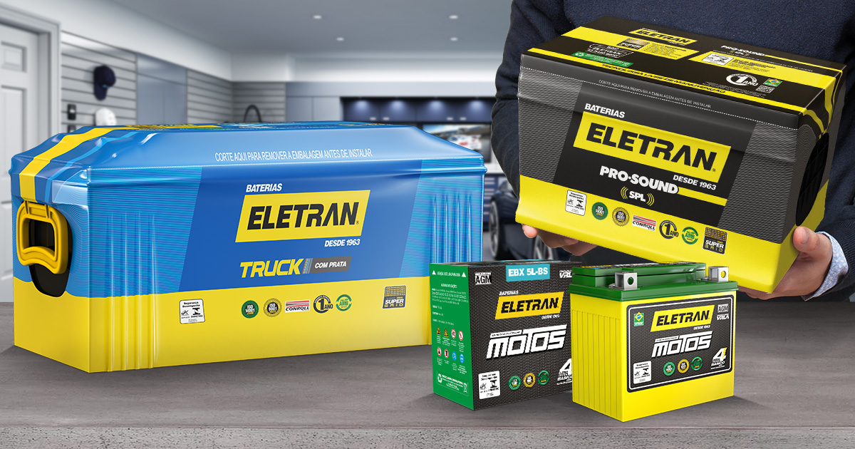 Baterias Eletran - Embalagens e rótulos